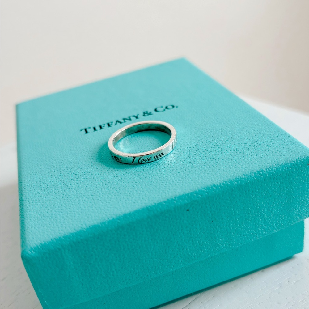 Authentic Tiffany and Co. “I love you” ring. Size 7